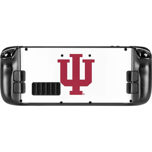 Indiana University IU Logo White Steam Deck Handheld Gaming Computer Skin